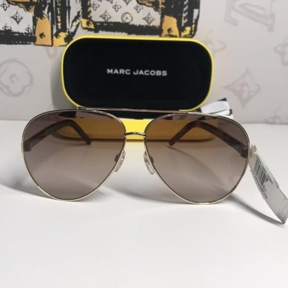 New Authentic Marc Jacobs MARC 522/S Sunglasses – Gold Havana / Brown Gradient - Picture 8 of 13